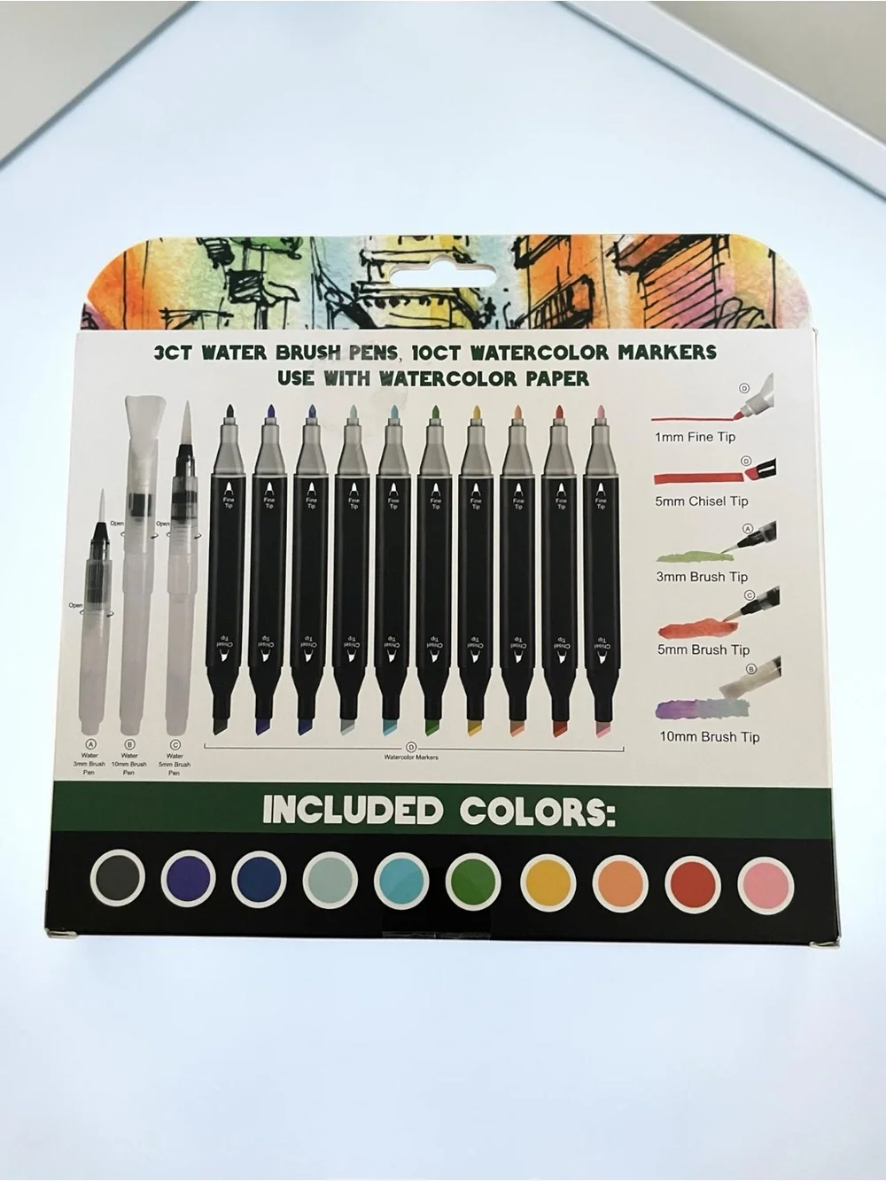 Watercolor Marker Set + HQ FineStyle 11x14 Marker Sketch Pad Art Bundle NEW